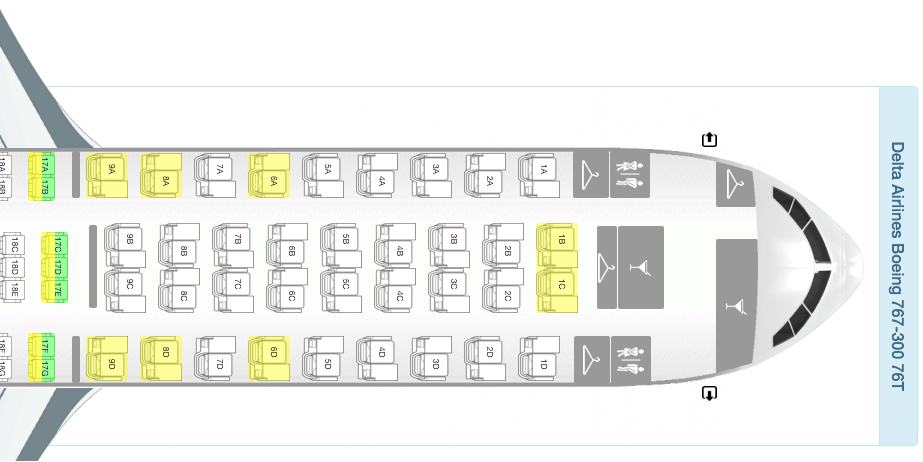 Delta Boeing 737 300 Seating Chart