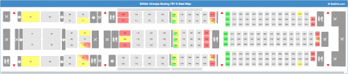 British Airways 787-9 Seat Map