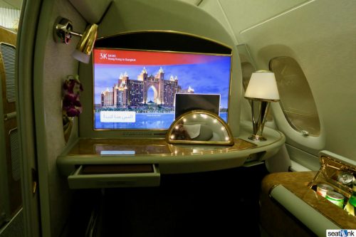 The Emirates first class 24" video screen
