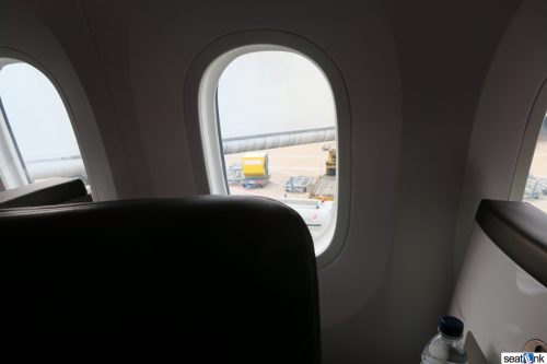 Very difficult to see out of the window with this seat design