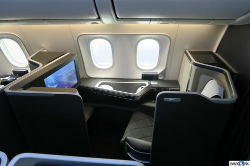 Seat 2K in first class on BA 787