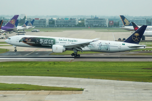 Saudia Airlines Boeing 777 200lr aircraft