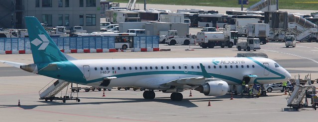 Air Dolomiti Embraer 195 And Legacy 1000 aircraft