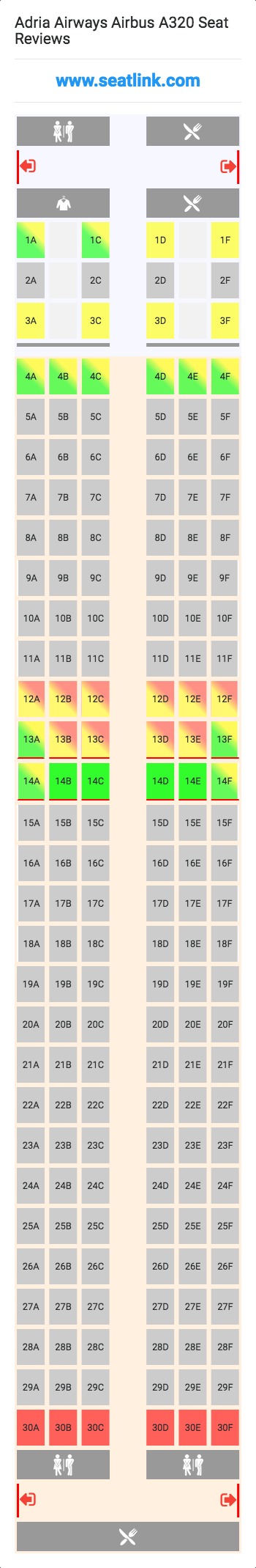 Airbus A320 Seating Chart