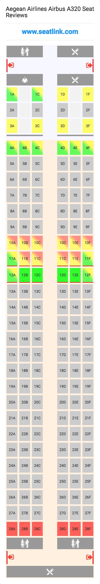 A320 Airbus 100 200 Seating Chart