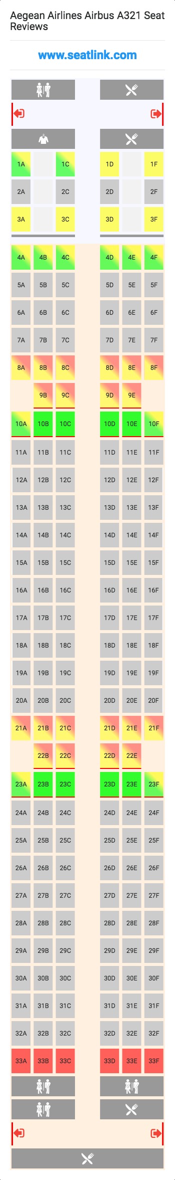 Us Airways Airbus A321 Seating Chart