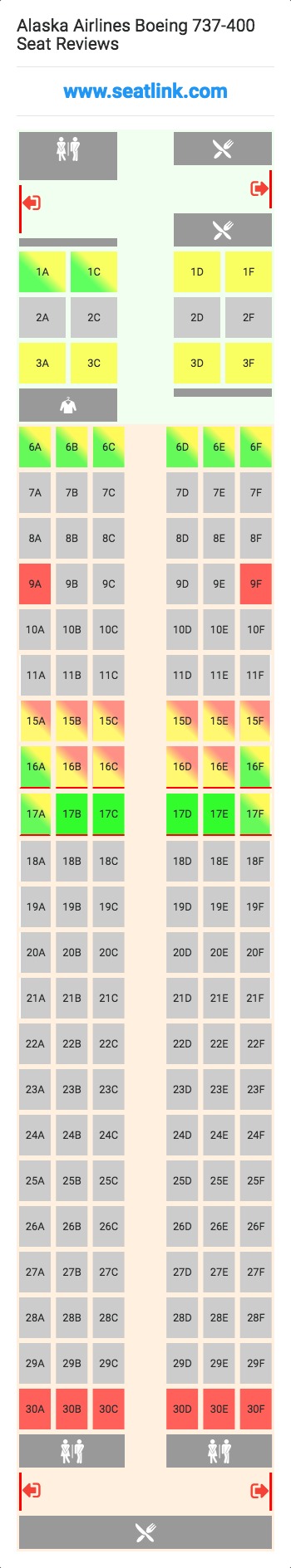 Boeing 737 400 Seating Chart