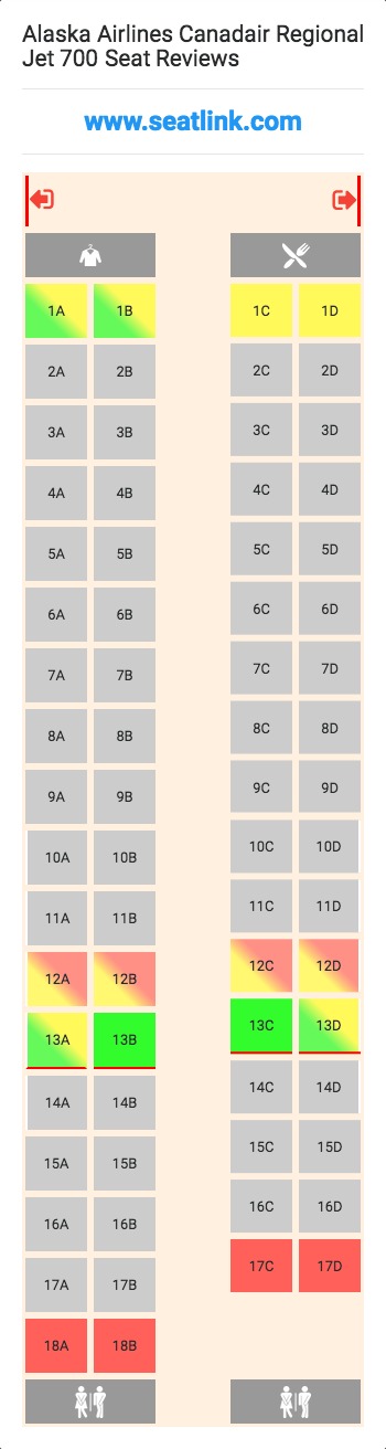 Canadair Regional Jet 700 Seating Chart