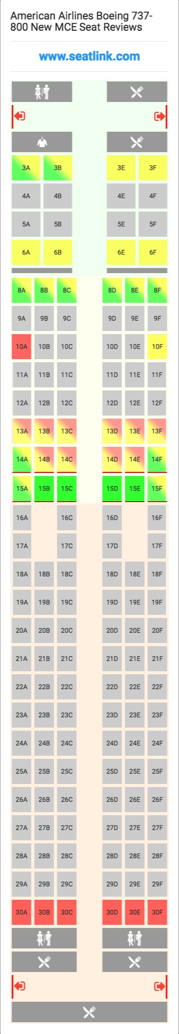 737 800 American Seating Chart