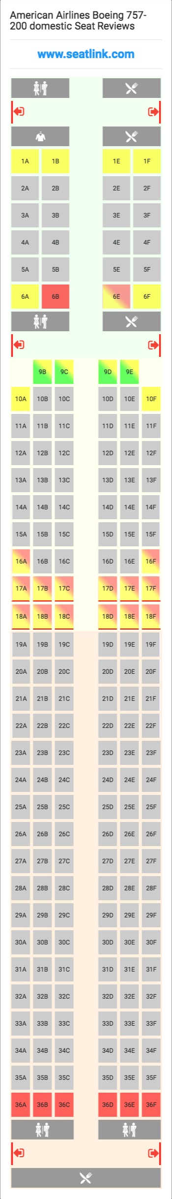 Boeing 757 Seating Chart American