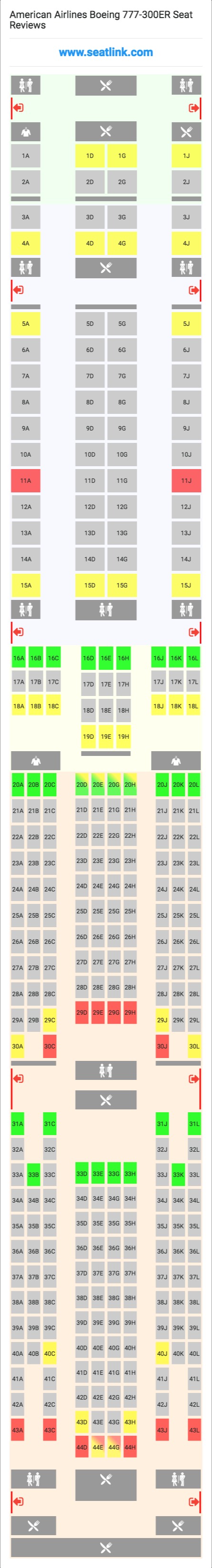 777 American Airlines Seating Chart