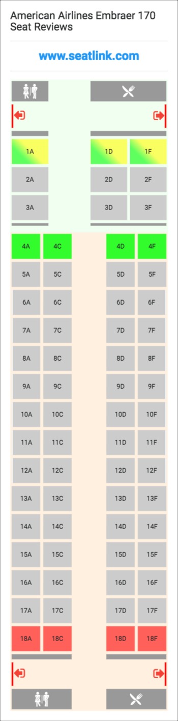 Embraer 190 Seating Chart