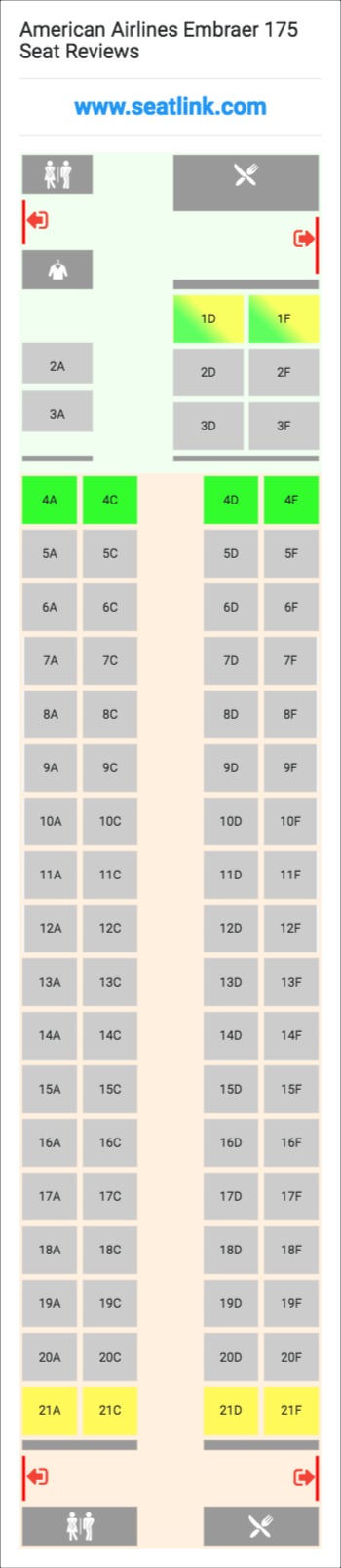 Embraer Jet Seating Chart