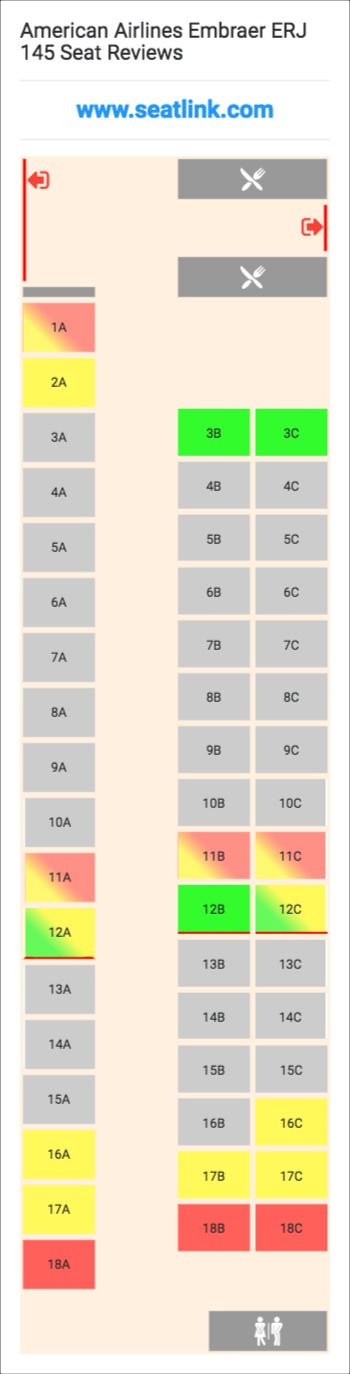 Erj 145 Jet Seating Chart American Airlines