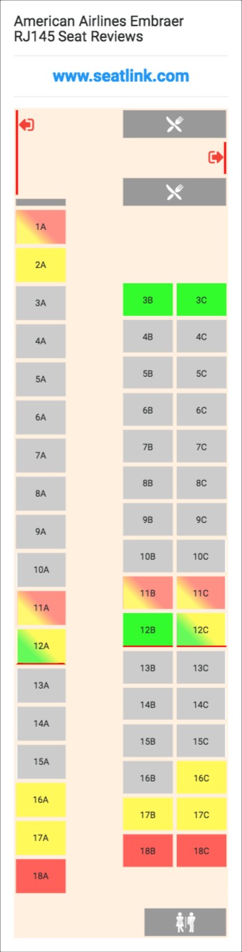 American Airlines Embraer Rj145 Seating Chart