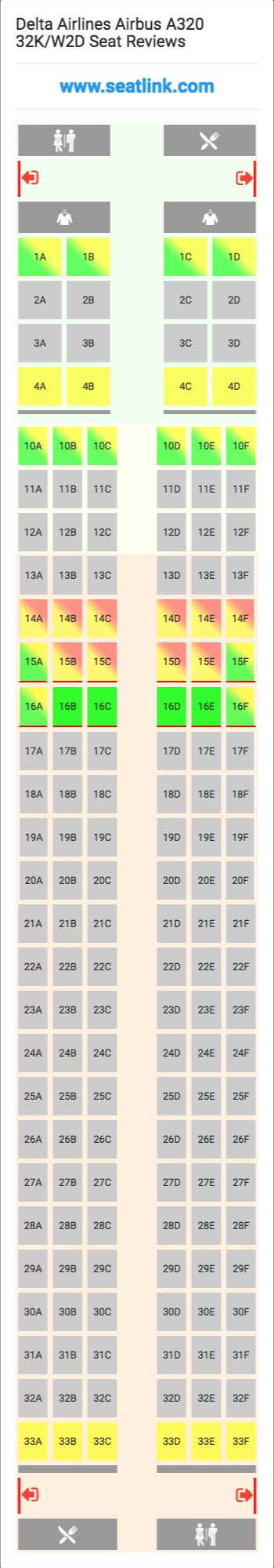 Spirit Airlines Airbus A320 Seating Chart