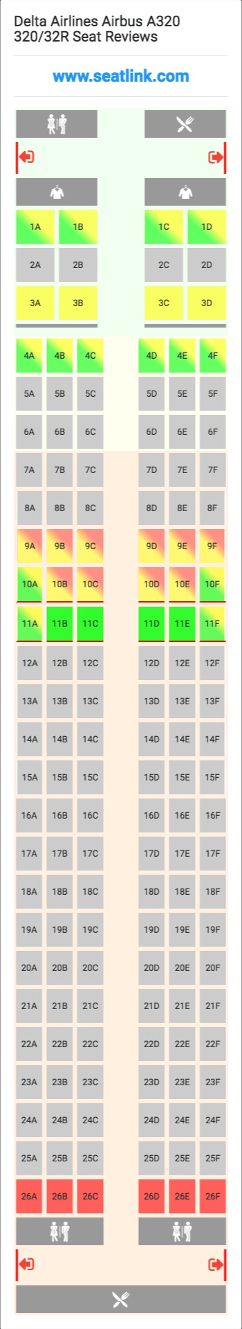 Delta 134 Seating Chart