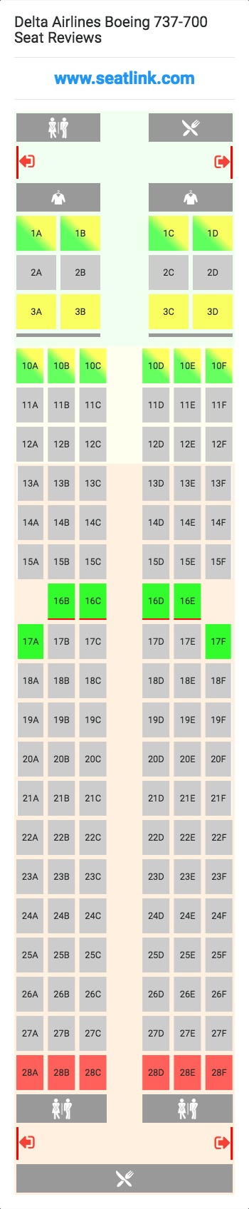 Southwest Airlines Boeing 737 700 Seating Chart