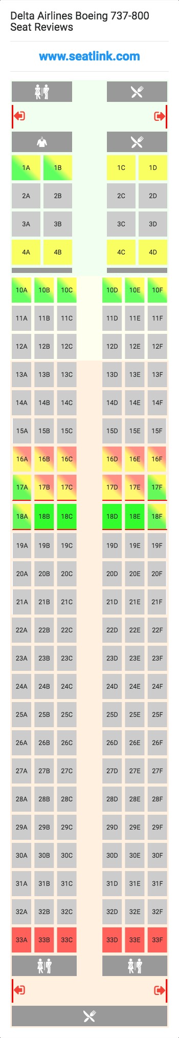 Delta Airlines Seating Chart 737 800