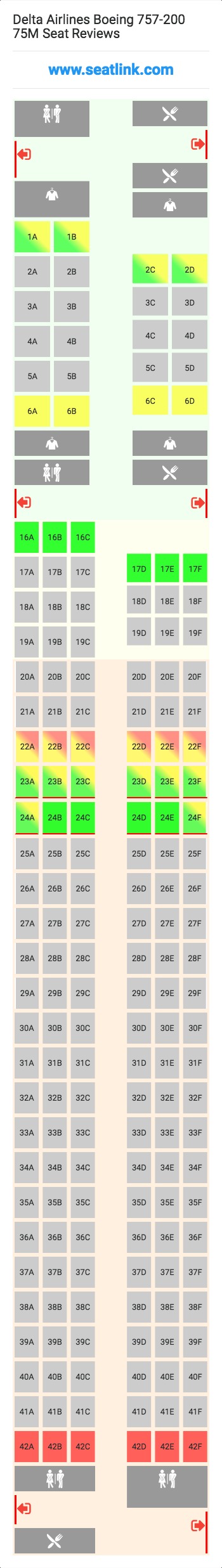 Delta Airlines 757 Seating Chart