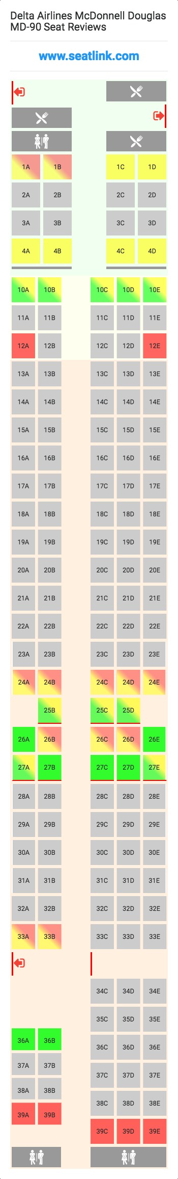 Delta Boeing Douglas Md 80 Seating Chart