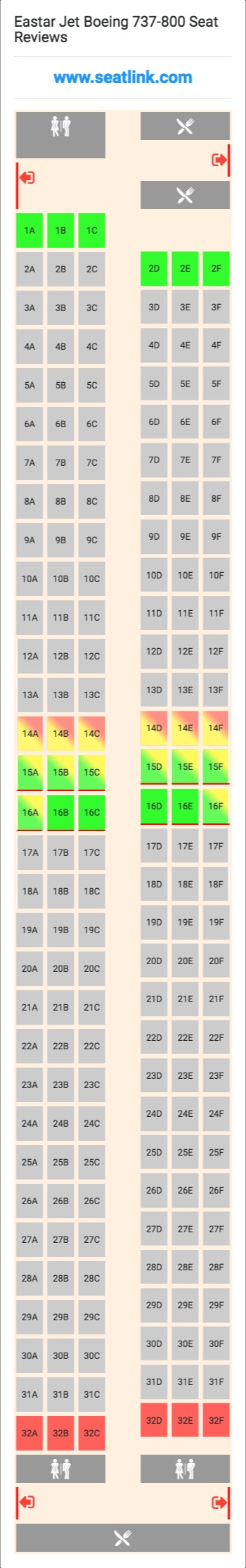 Aircraft 737 800 Seating Chart