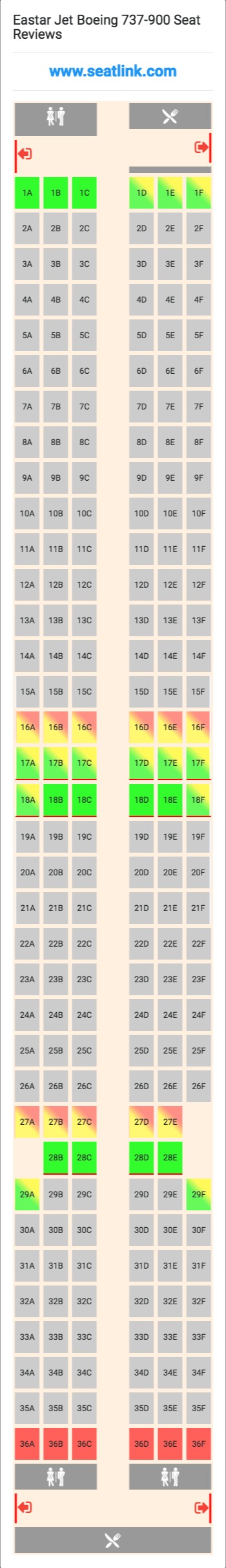 Eastar Jet Boeing 737 900 Seating Chart Updated January 2024 Seatlink