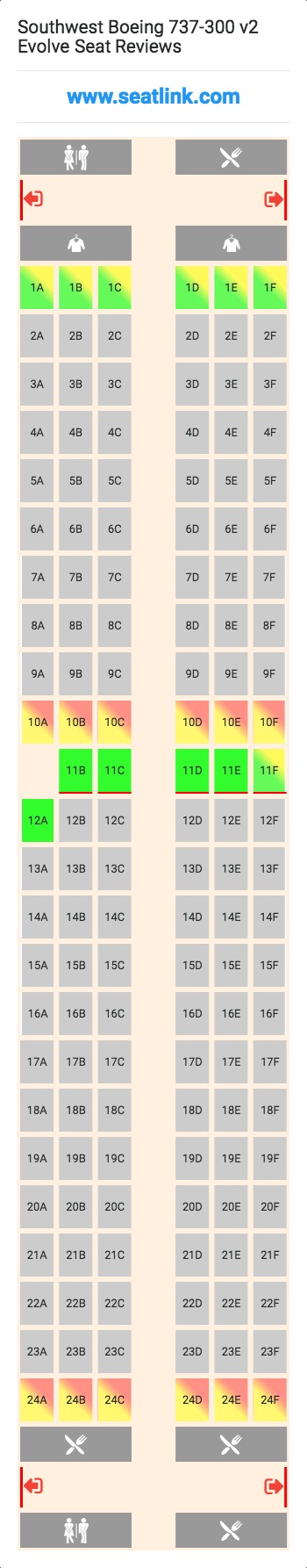 Southwest Airlines Seating Chart