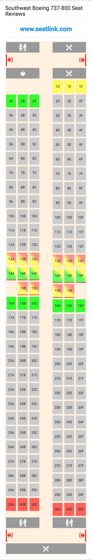 boeing 737 seating chart