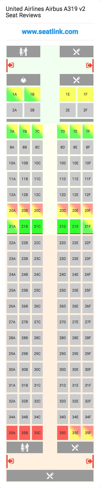 Airbus A319 Seating Chart United Cabinets Matttroy