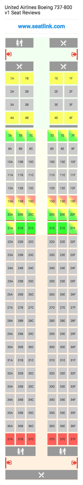 United Airlines Seating Chart 737 800