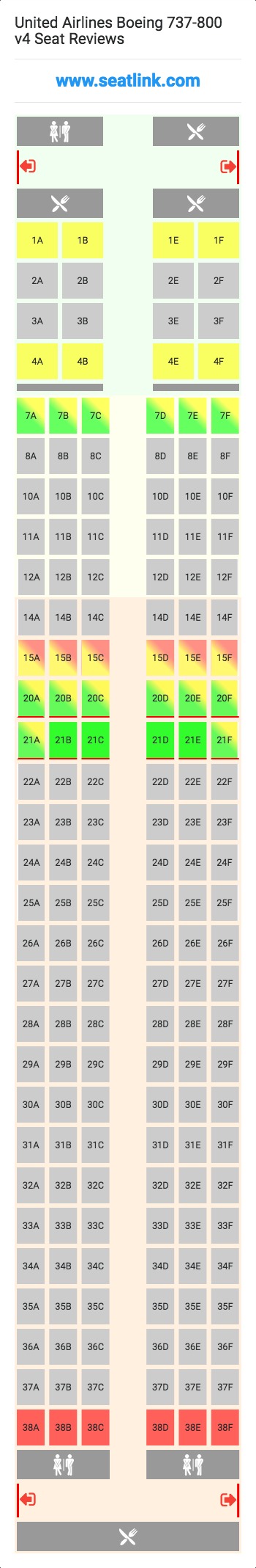 United Airlines Seating Chart 737 800