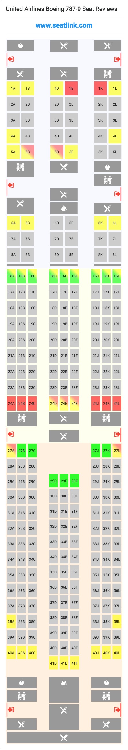 United Airlines Boeing 787 9 Seating Chart Updated January 2024 Seatlink