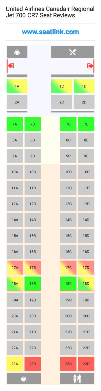 Bombardier Crj 700 Aircraft Seating Chart