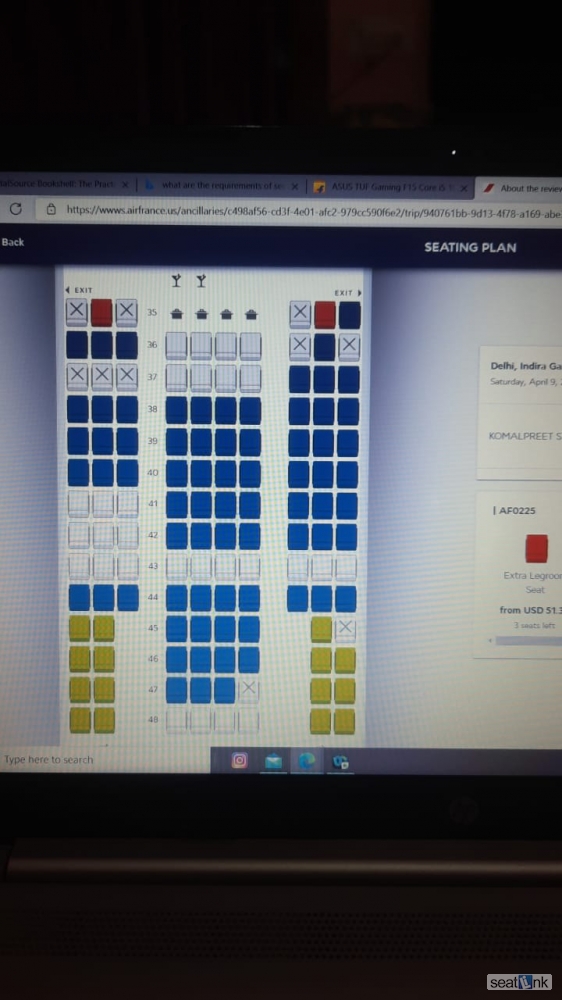 Traveler photo, seat 29L