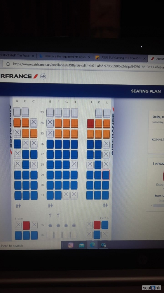 Traveler photo, seat 29L